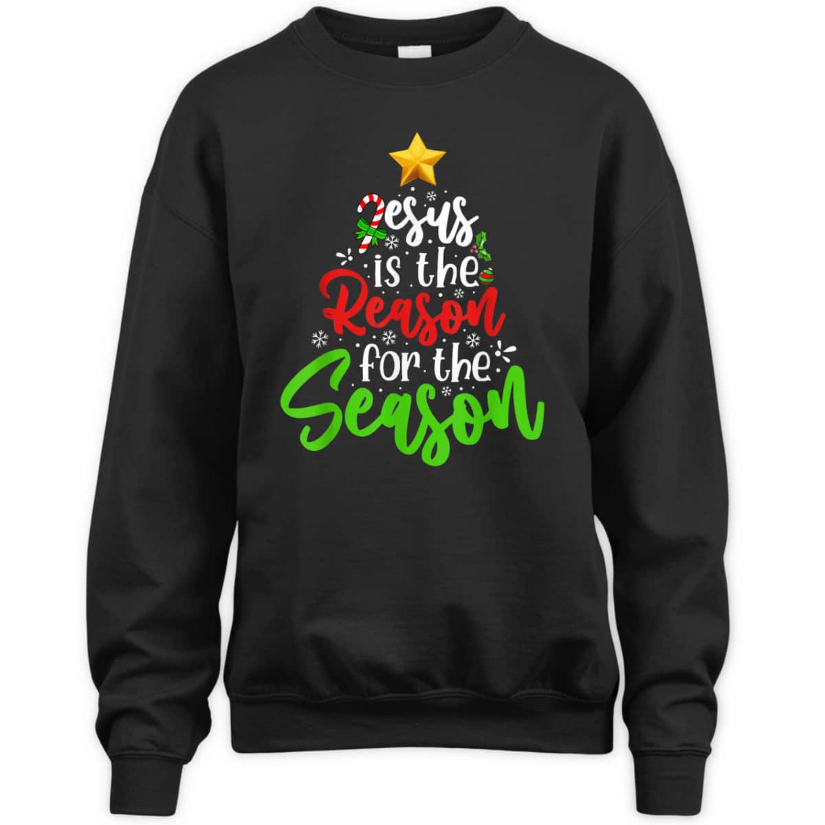 Christian Jesus The Reason Christmas Pine Tree Religious T-Shirt Christian Jesus The Reason Christmas Pine Tree Religious T-Shirt