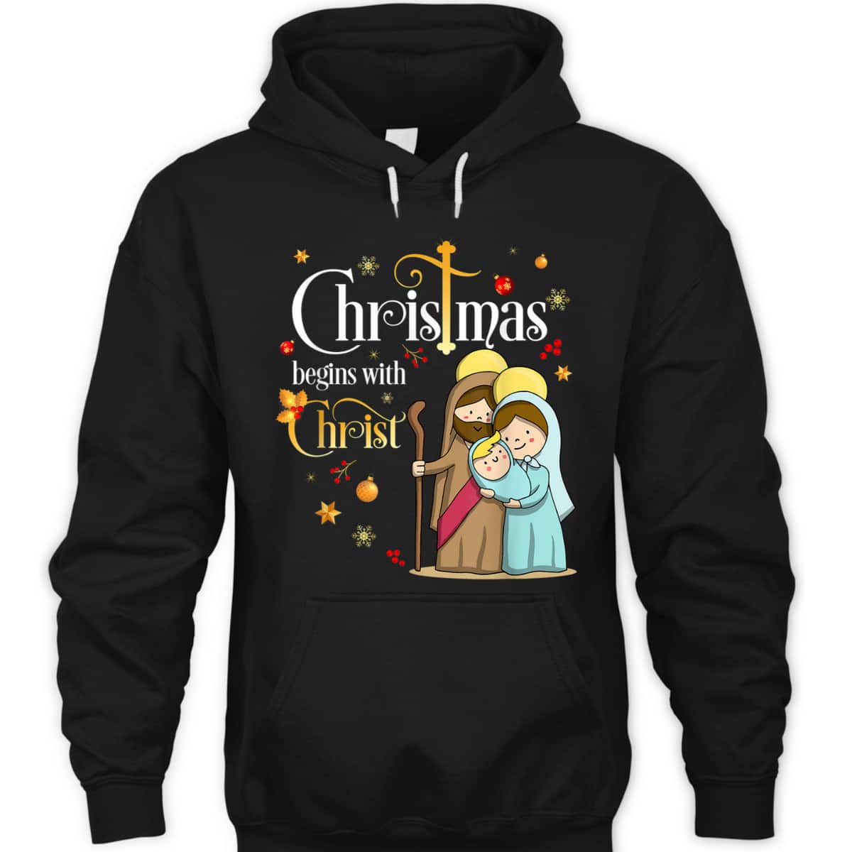 Christmas Begins With Christ Christian Jesus Holiday T-Shirt Christmas Begins With Christ Christian Jesus Holiday T-Shirt