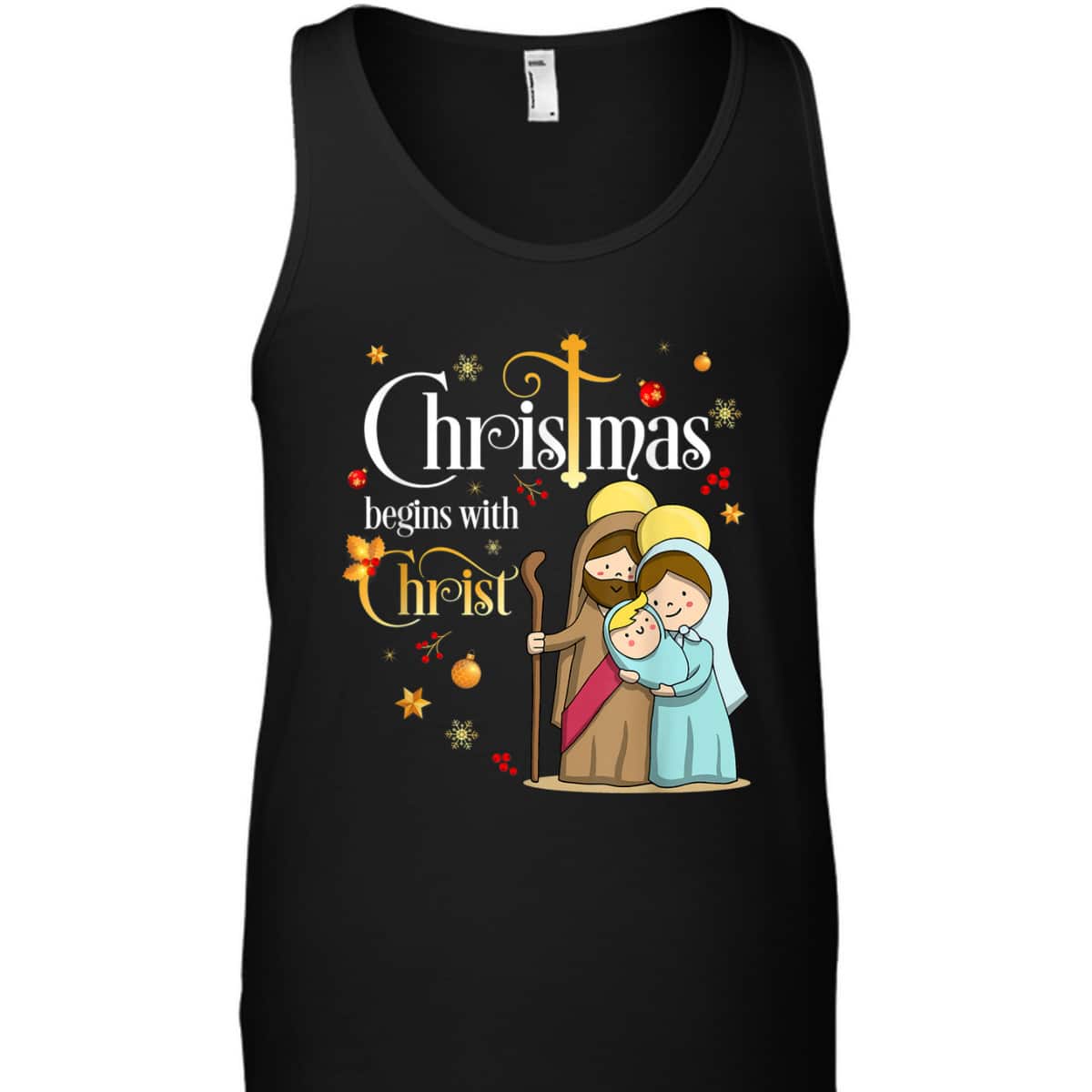 Christmas Begins With Christ Christian Jesus Holiday T-Shirt Christmas Begins With Christ Christian Jesus Holiday T-Shirt