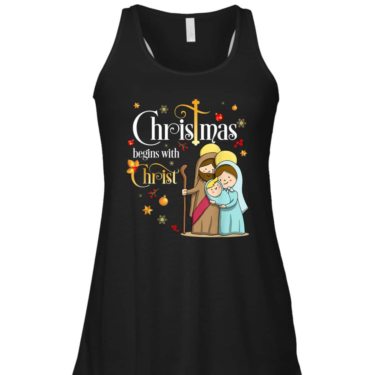 Christmas Begins With Christ Christian Jesus Holiday T-Shirt