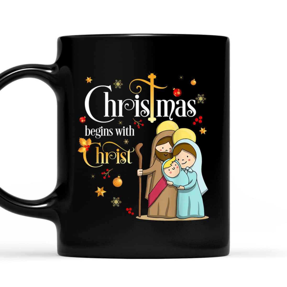 Christmas Begins With Christ Christian Jesus Holiday T-Shirt