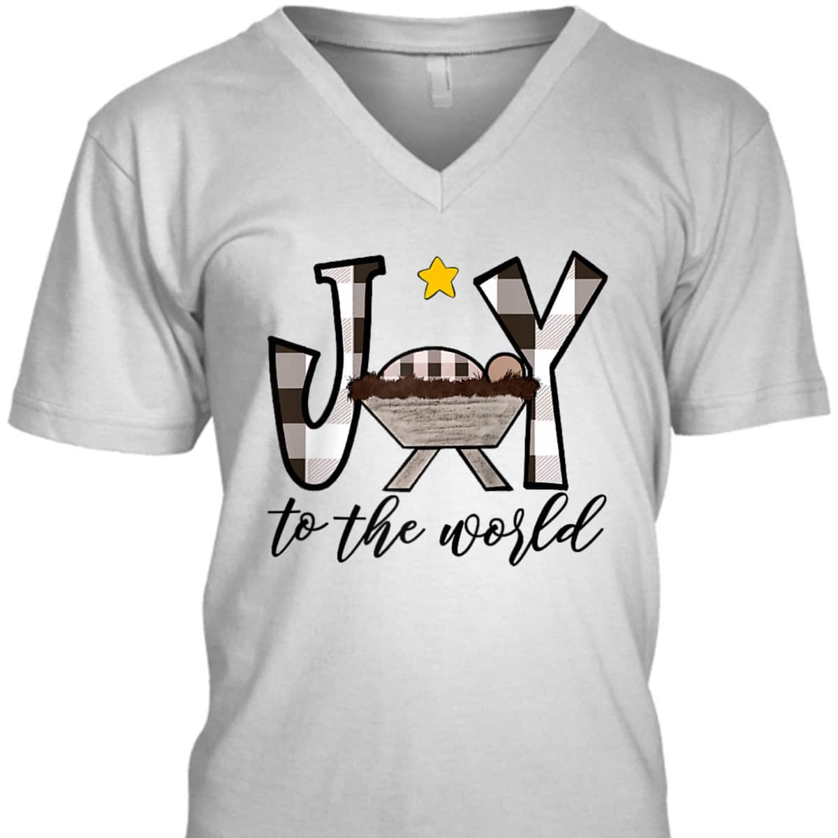 Joy To The World Baby Jesus In The Manger Christmas T-Shirt