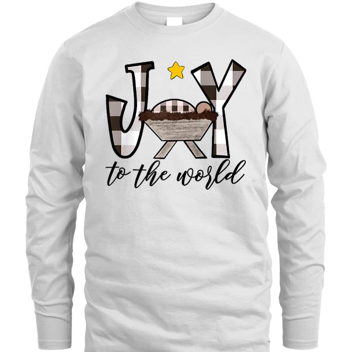 Joy To The World Baby Jesus In The Manger Christmas T-Shirt