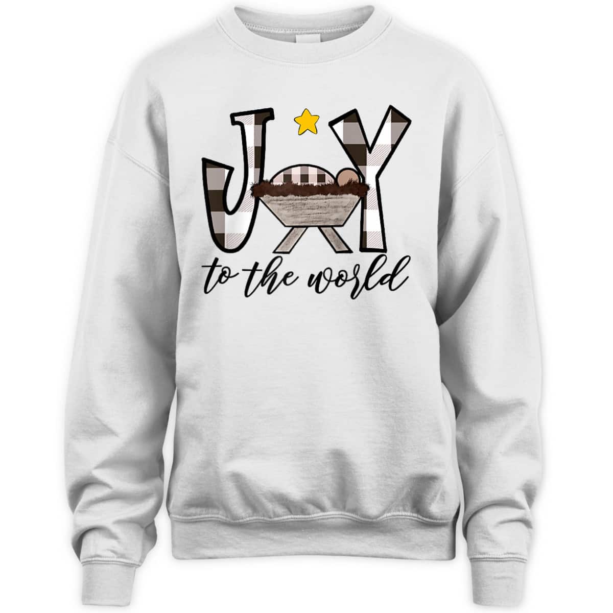 Joy To The World Baby Jesus In The Manger Christmas T-Shirt