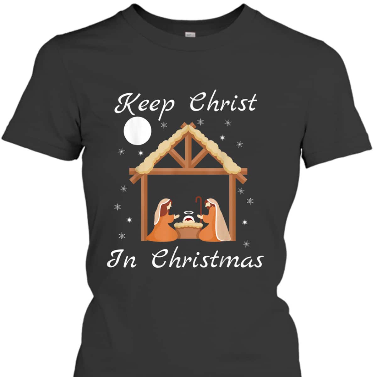 Keep Christ In Christmas Funny Jesus Christian Merry Xmas T-Shirt