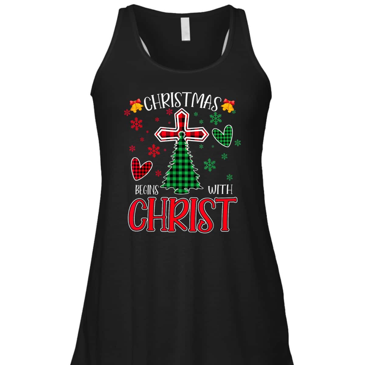 Buffalo Plaid Christian Jesus Christmas Begins With Christ T-Shirt Buffalo Plaid Christian Jesus Christmas Begins With Christ T-Shirt