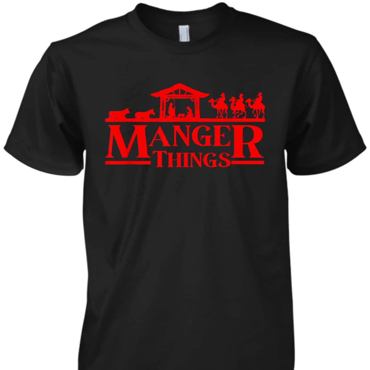 Christmas Sci Fi Manger Things Christian Nativity T-Shirt Christmas Sci Fi Manger Things Christian Nativity T-Shirt