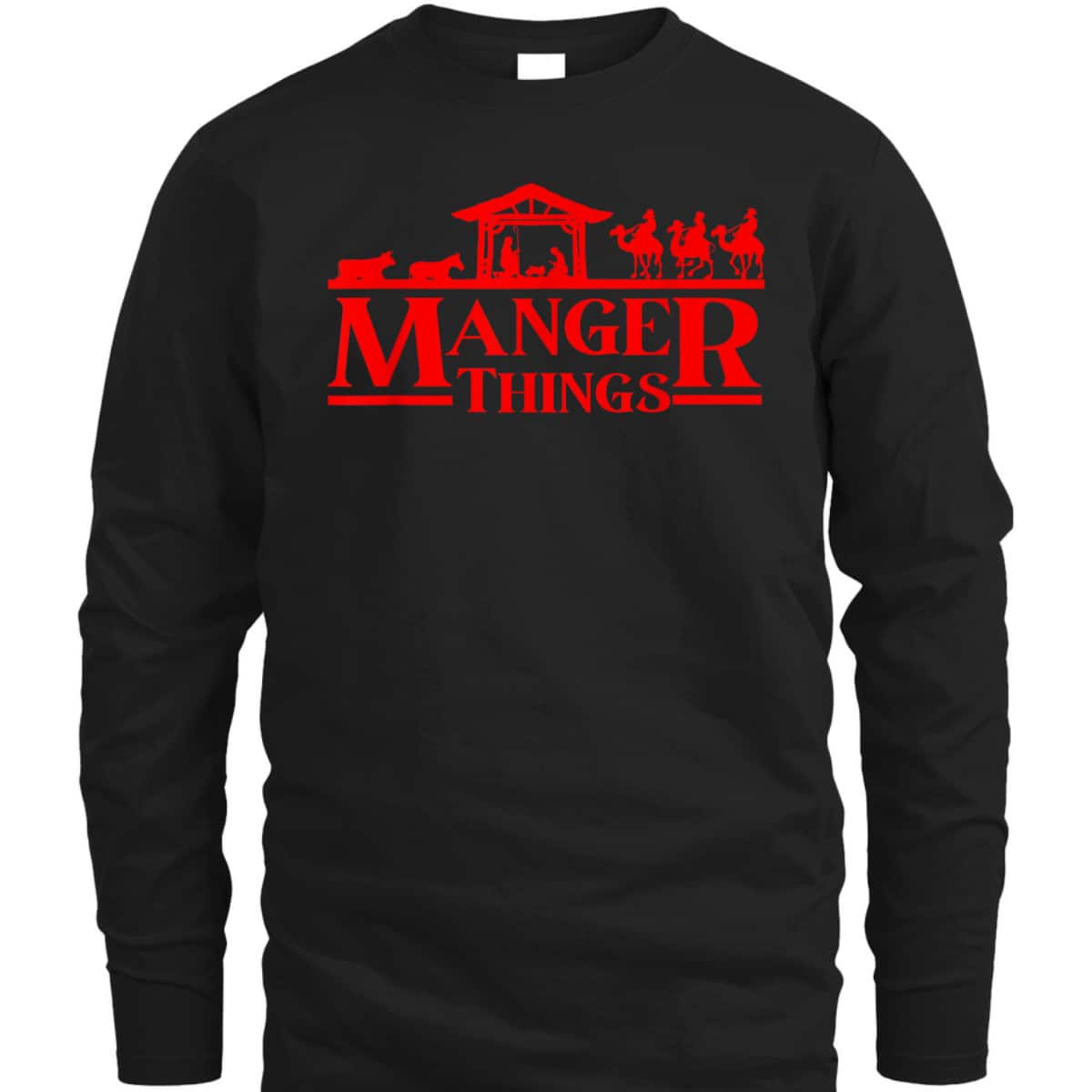 Christmas Sci Fi Manger Things Christian Nativity T-Shirt Christmas Sci Fi Manger Things Christian Nativity T-Shirt