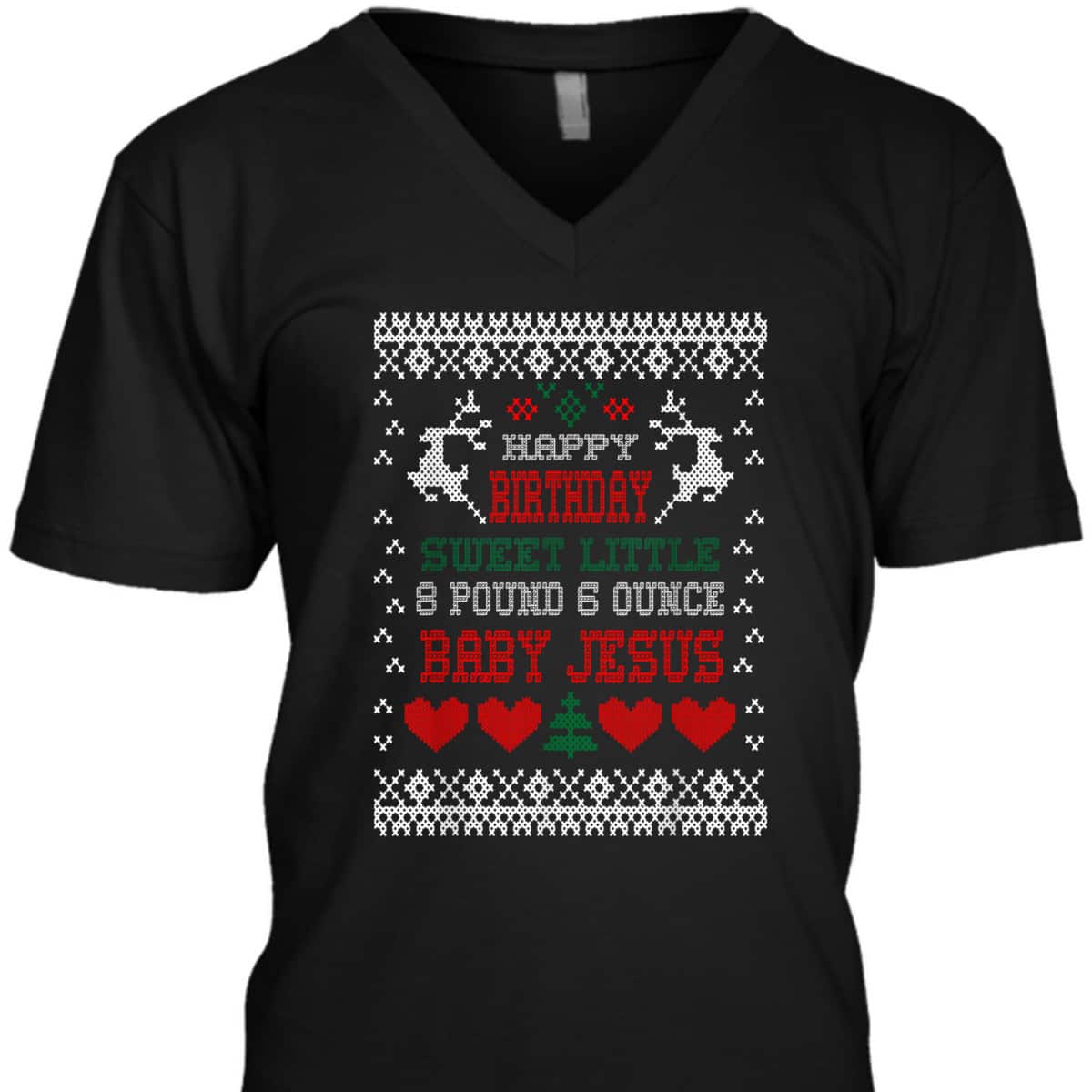 Happy Birthday 8 Pound 6 Ounce Baby Jesus Christmas T-Shirt