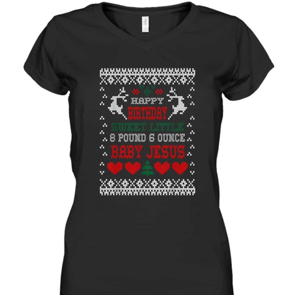 Happy Birthday 8 Pound 6 Ounce Baby Jesus Christmas T-Shirt