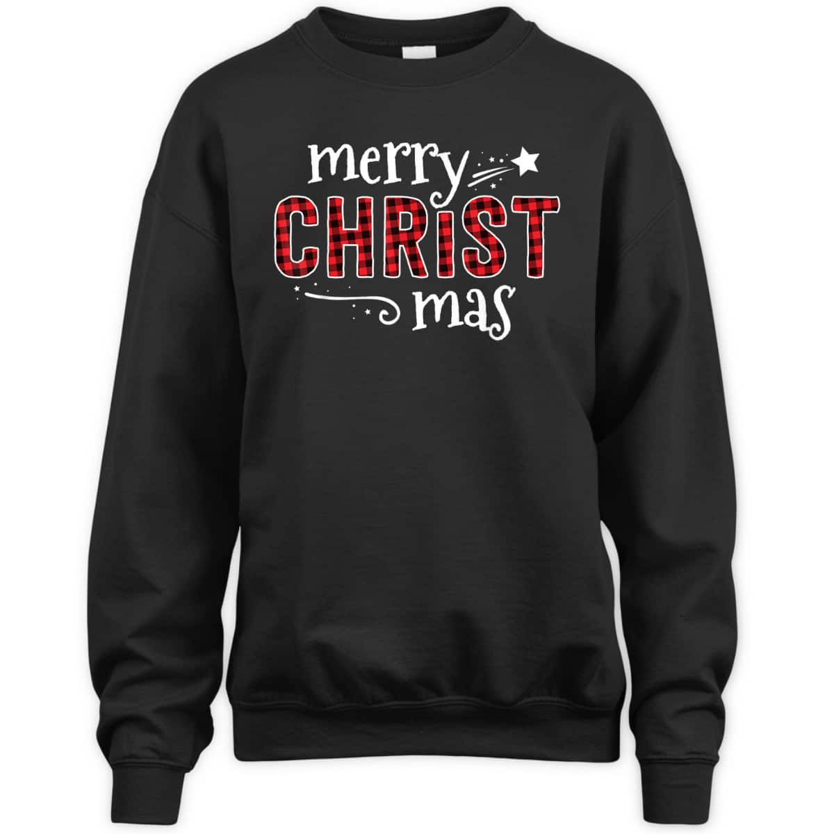 Buffalo Plaid Merry Christ Mas Christmas Christian T-Shirt Buffalo Plaid Merry Christ Mas Christmas Christian T-Shirt