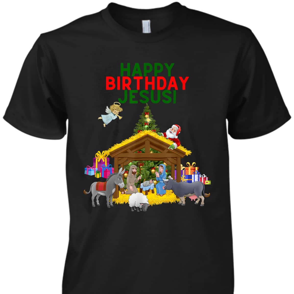 Merry Christmas Christian Happy Birthday Jesus Christ Xmas T-Shirt Merry Christmas Christian Happy Birthday Jesus Christ Xmas T-Shirt