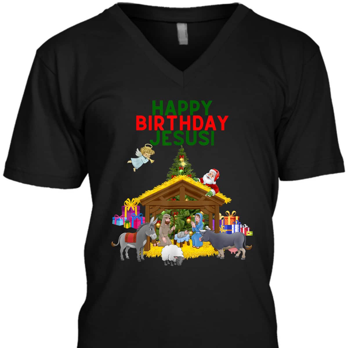 Merry Christmas Christian Happy Birthday Jesus Christ Xmas T-Shirt Merry Christmas Christian Happy Birthday Jesus Christ Xmas T-Shirt