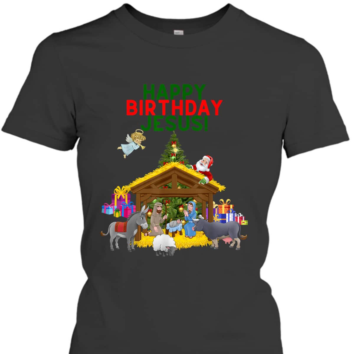 Merry Christmas Christian Happy Birthday Jesus Christ Xmas T-Shirt Merry Christmas Christian Happy Birthday Jesus Christ Xmas T-Shirt