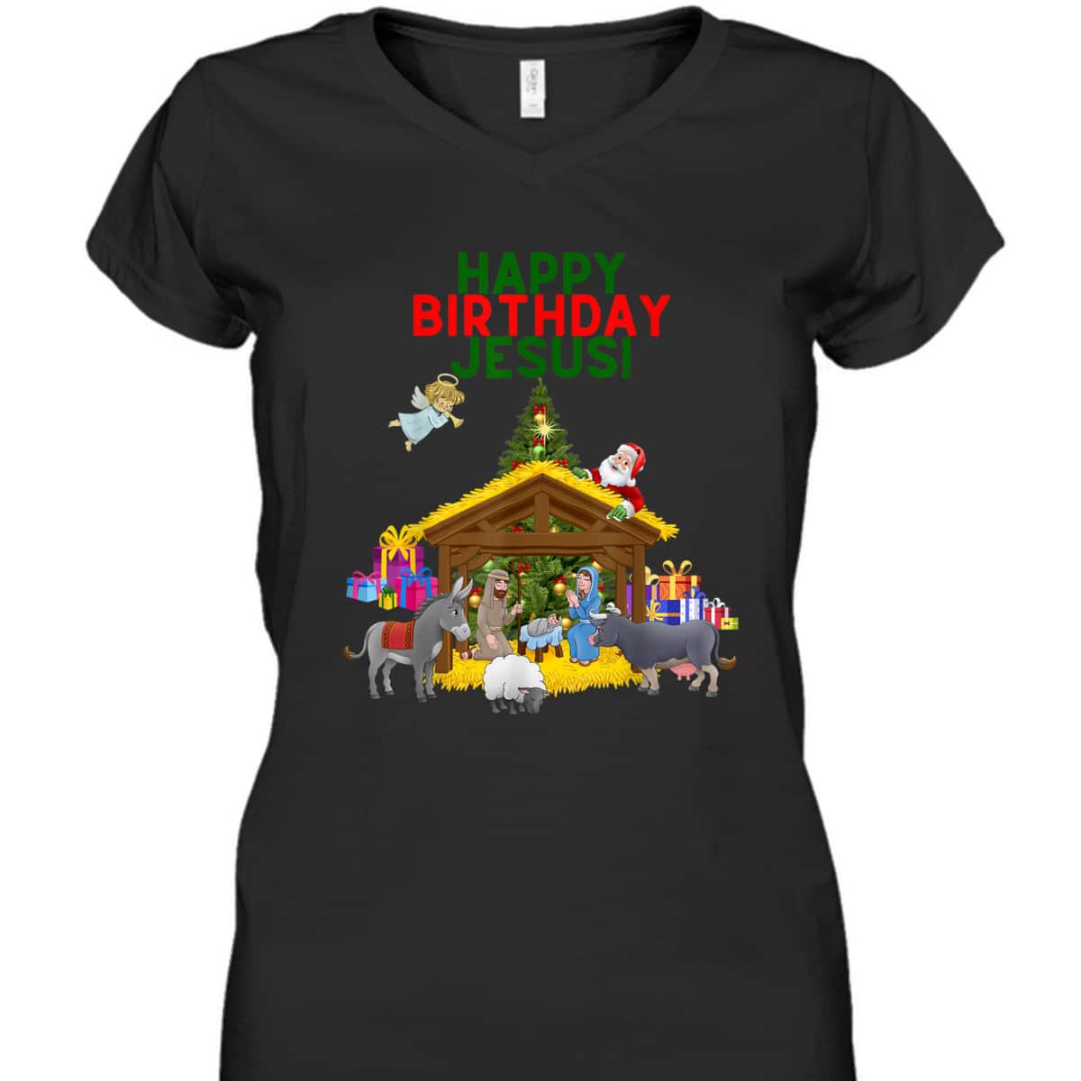 Merry Christmas Christian Happy Birthday Jesus Christ Xmas T-Shirt Merry Christmas Christian Happy Birthday Jesus Christ Xmas T-Shirt