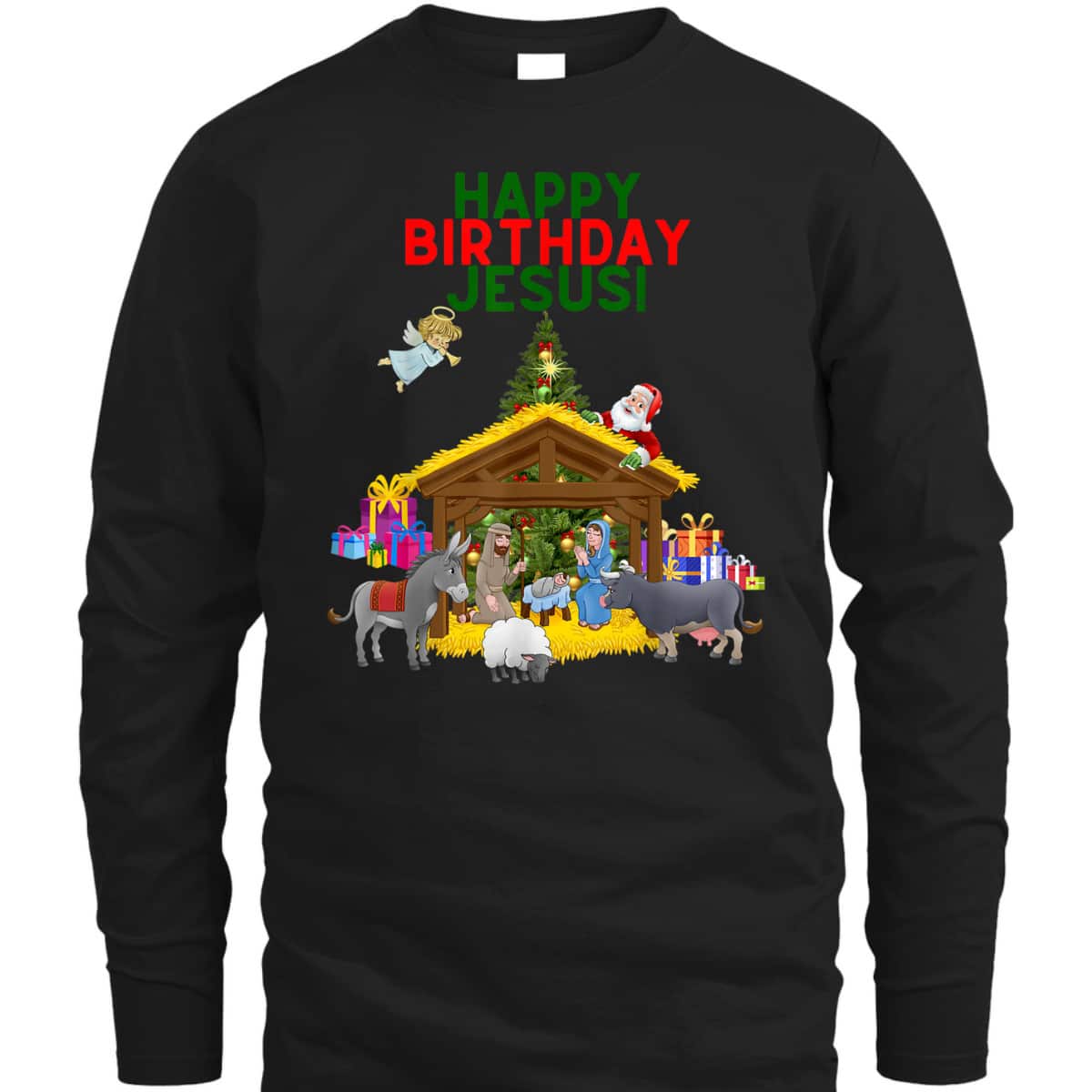 Merry Christmas Christian Happy Birthday Jesus Christ Xmas T-Shirt Merry Christmas Christian Happy Birthday Jesus Christ Xmas T-Shirt