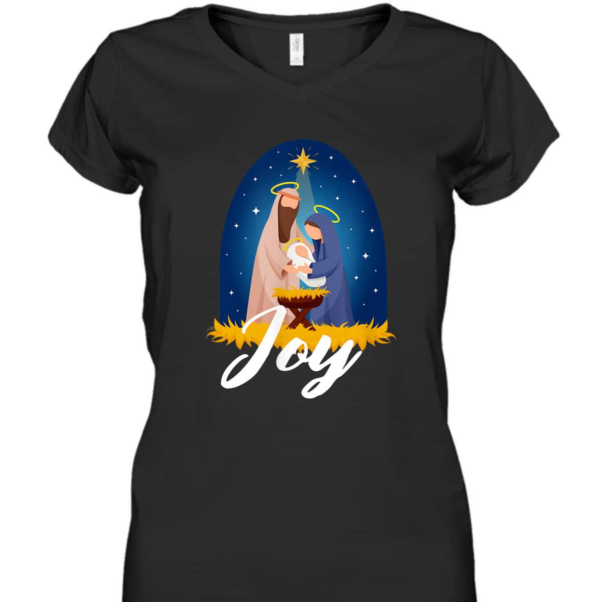 Joy Christmas Advent Nativity Scene North Star T-Shirt Joy Christmas Advent Nativity Scene North Star T-Shirt