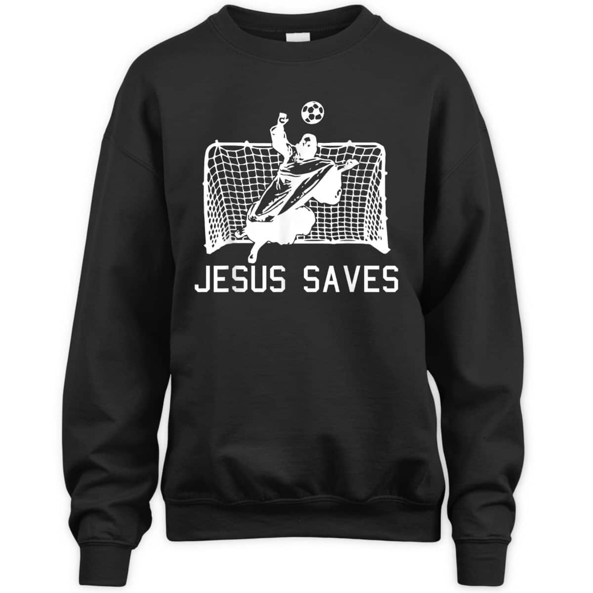 Jesus Saves Soccer Christmas Funny Football Goalie Christian T-Shirt Jesus Saves Soccer Christmas Funny Football Goalie Christian T-Shirt