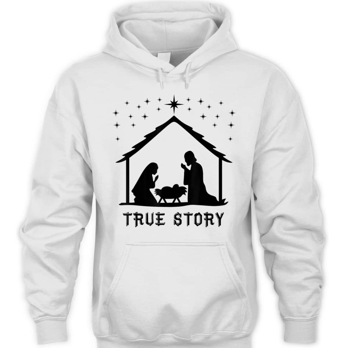 True Story Of Jesus Birth Christmas Nativity Catholic T-Shirt