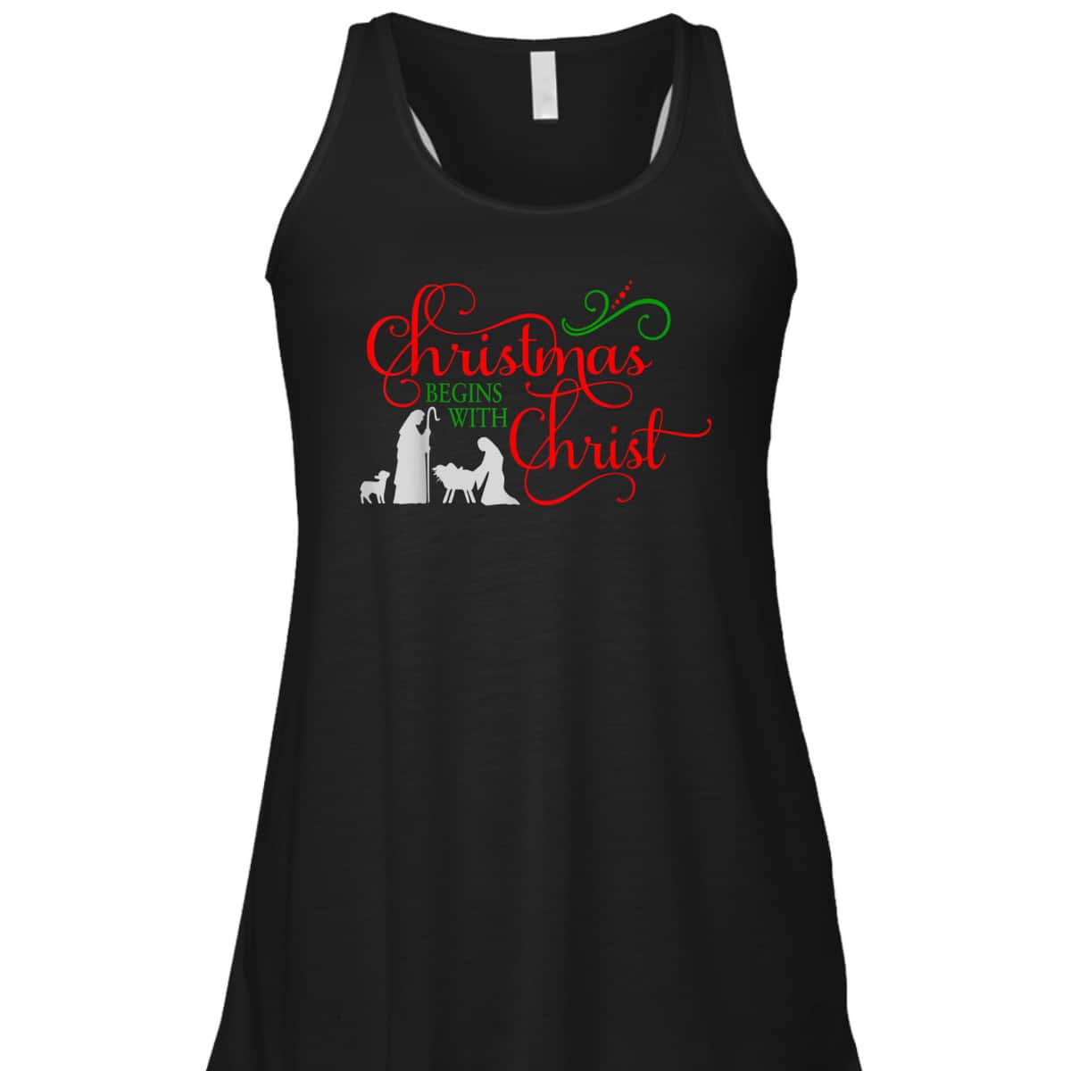Christmas Begins With Christ Xmas T-Shirt For Christians