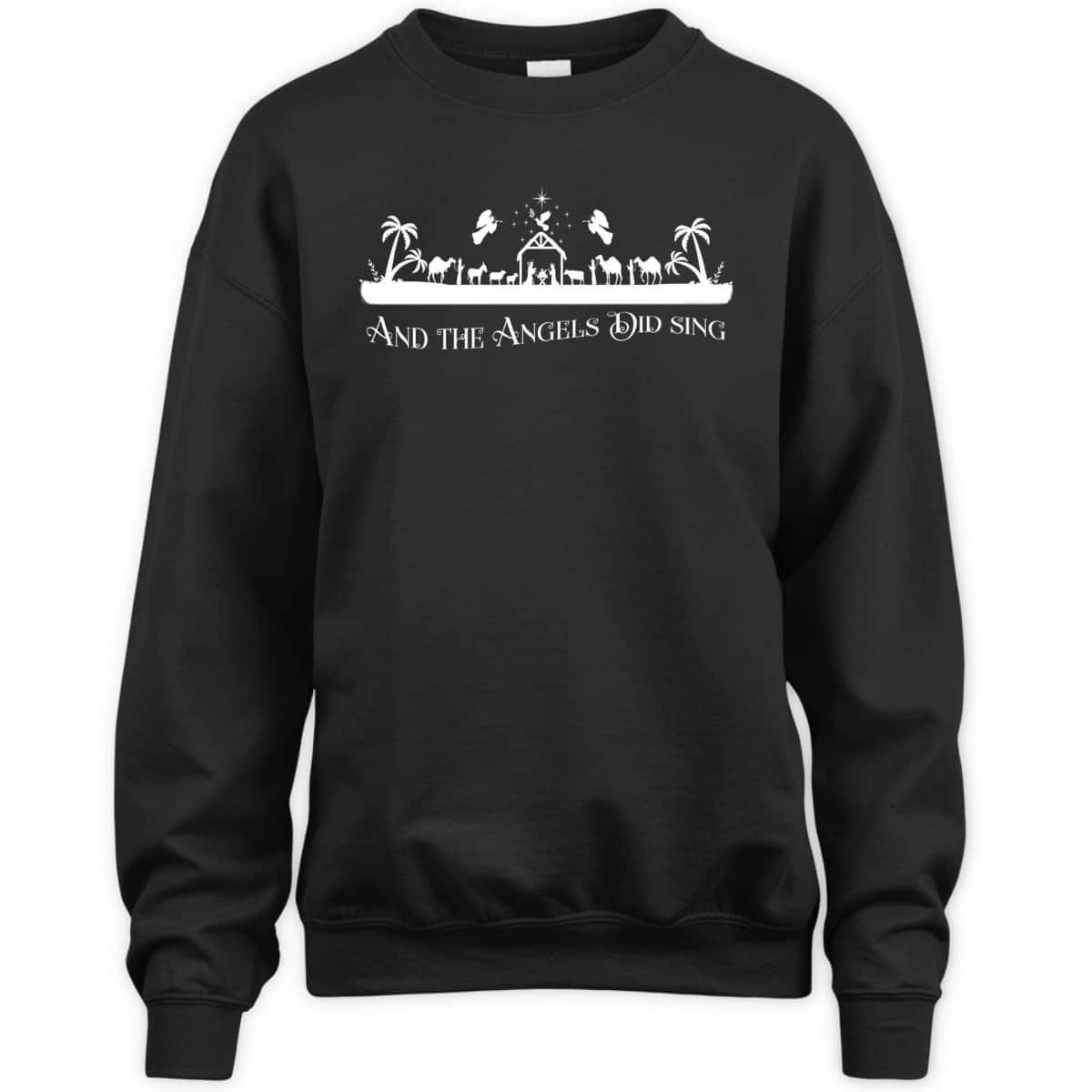 Christian Nativity And The Angels Did Sing Christmas Religious T-Shirt