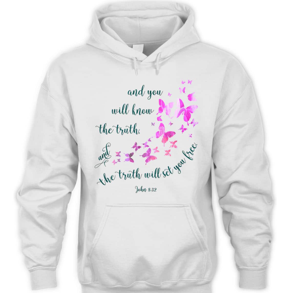 Christian Bible Verse Butterfly The Truth Will Set You Free John 8:32 T-Shirt Christian Bible Verse Butterfly The Truth Will Set You Free John 8:32 T-Shirt