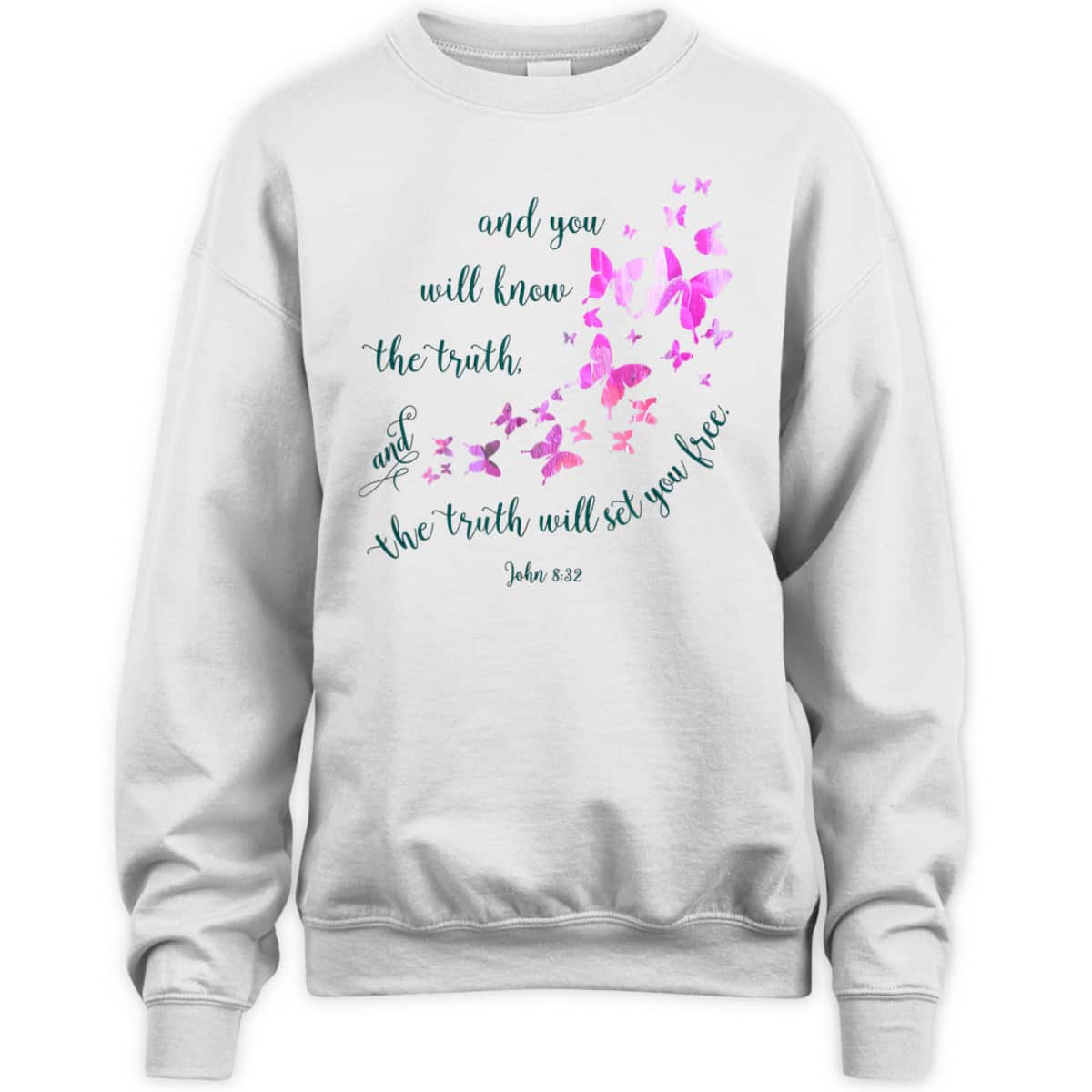 Christian Bible Verse Butterfly The Truth Will Set You Free John 8:32 T-Shirt
