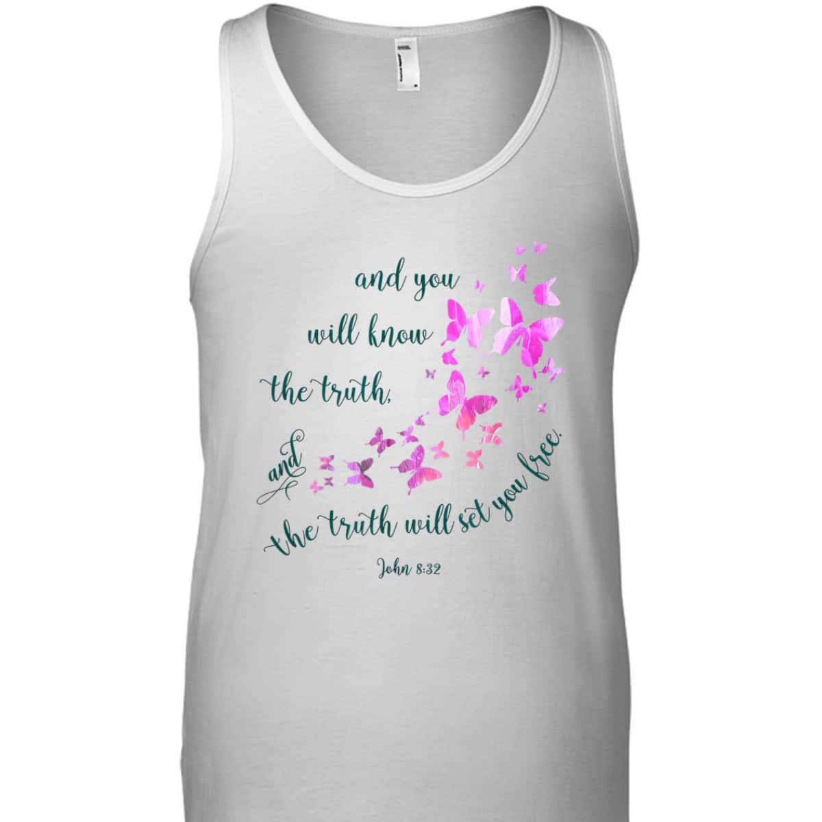 Christian Bible Verse Butterfly The Truth Will Set You Free John 8:32 T-Shirt