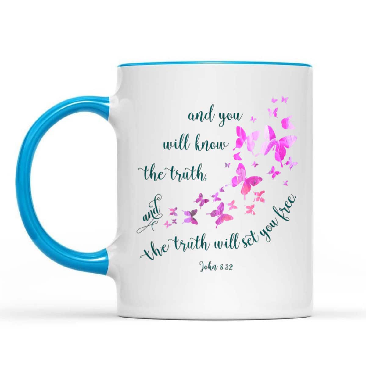 Christian Bible Verse Butterfly The Truth Will Set You Free John 8:32 T-Shirt Christian Bible Verse Butterfly The Truth Will Set You Free John 8:32 T-Shirt