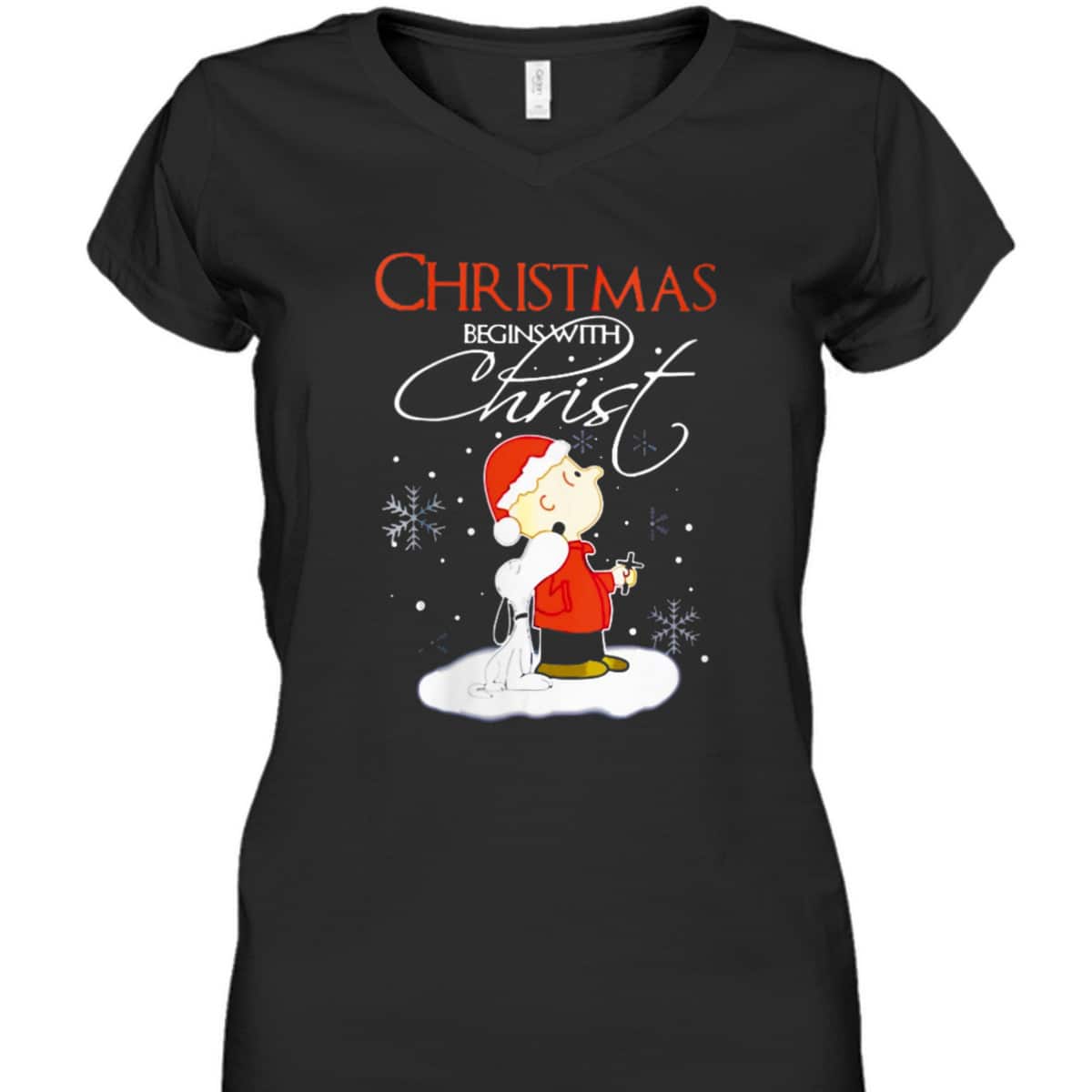 Christmas Begins With Christ Xmas Gift Holiday Costume T-Shirt
