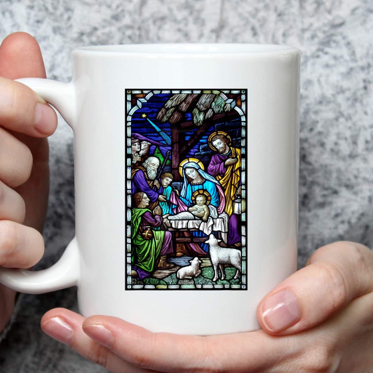 Nativity Stain Glass Christmas Xmas Jesus God Faith T-Shirt Nativity Stain Glass Christmas Xmas Jesus God Faith T-Shirt