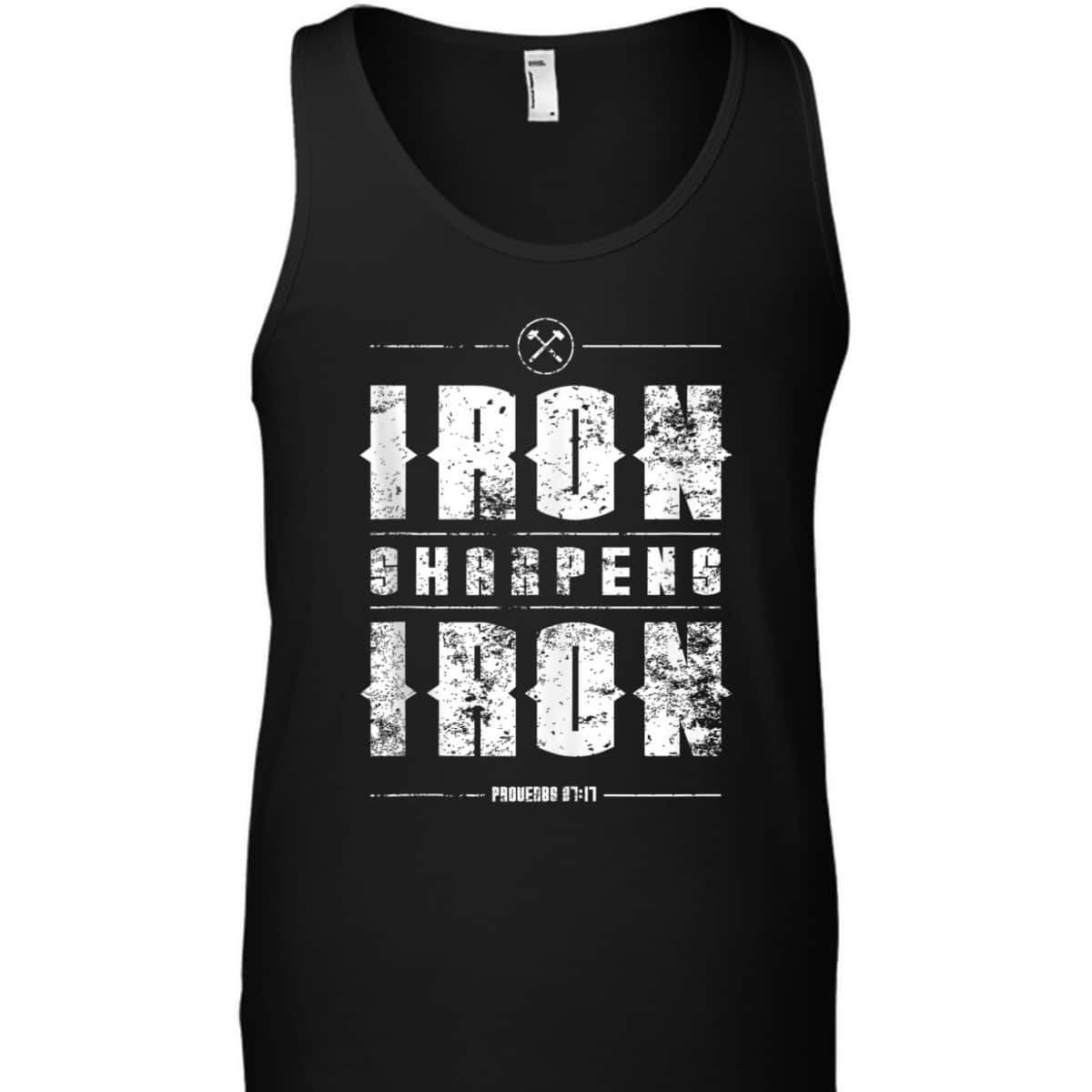 Iron Sharpens Iron Proverbs Christian Bible Verse Religious T-Shirt