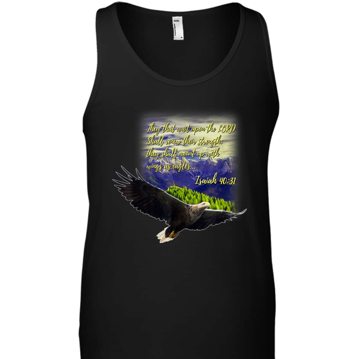 Mount Up WIth Wings As Eagles Christian Bible Verse Isaiah 40:31 T-Shirt