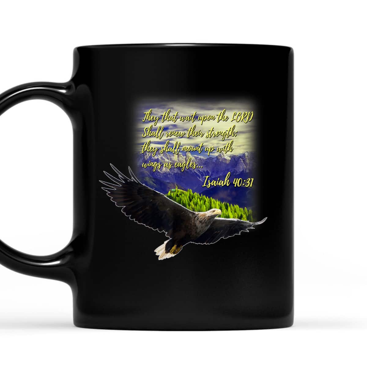 Mount Up WIth Wings As Eagles Christian Bible Verse Isaiah 40:31 T-Shirt