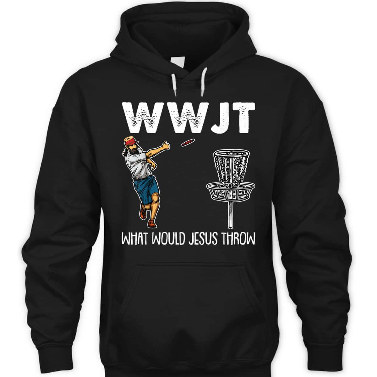 What Would Jesus Throw Christmas WWJT Disc Golf Christian T-Shirt
