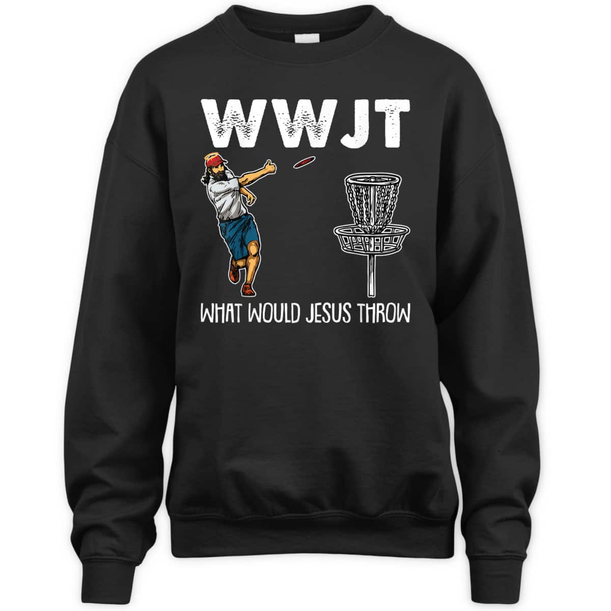 What Would Jesus Throw Christmas WWJT Disc Golf Christian T-Shirt What Would Jesus Throw Christmas WWJT Disc Golf Christian T-Shirt