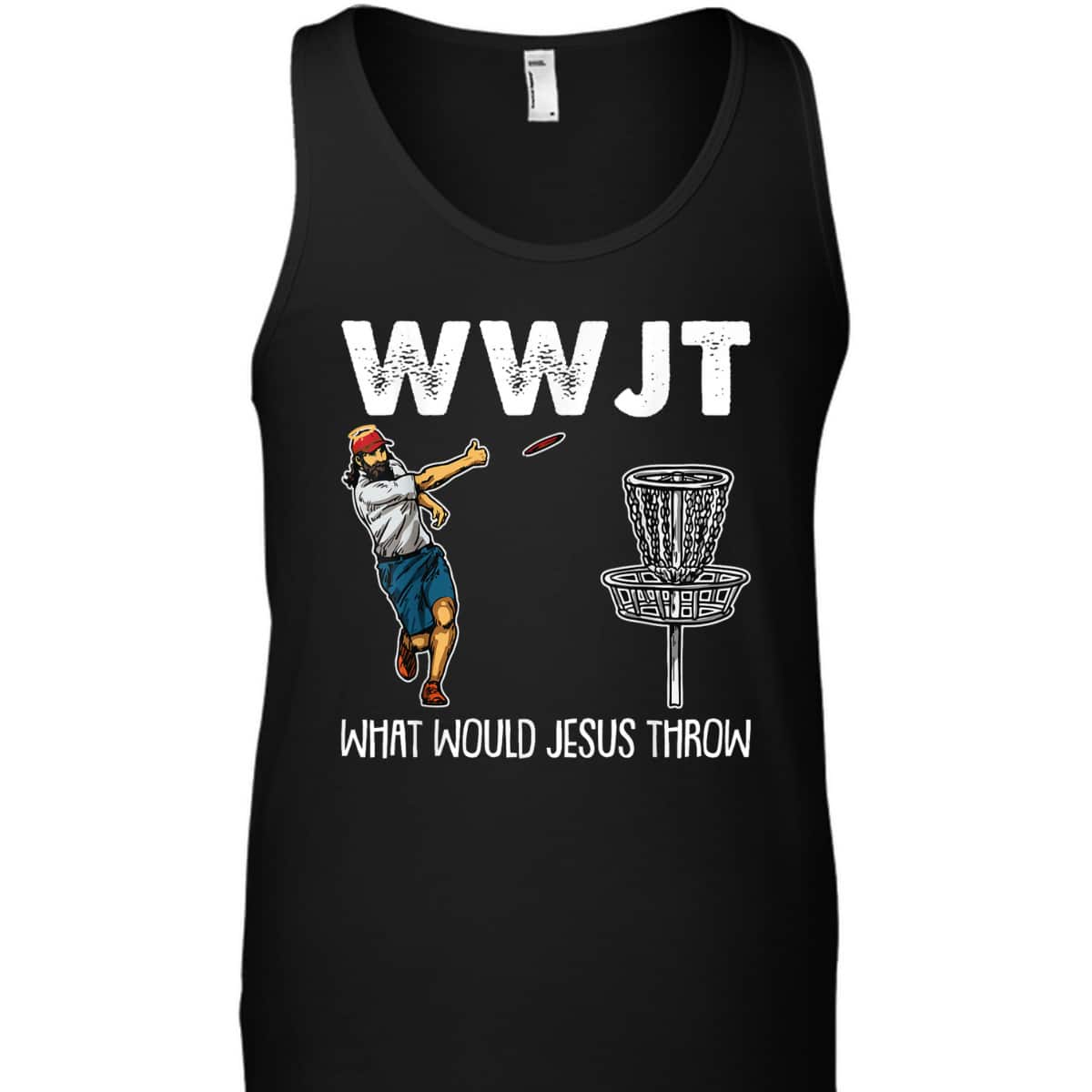 What Would Jesus Throw Christmas WWJT Disc Golf Christian T-Shirt What Would Jesus Throw Christmas WWJT Disc Golf Christian T-Shirt