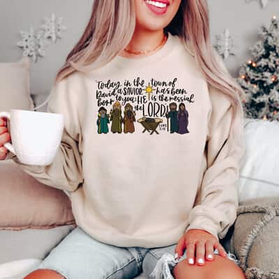Nativity Christian True Story Christmas Holly Night Nativity Christmas T-Shirt