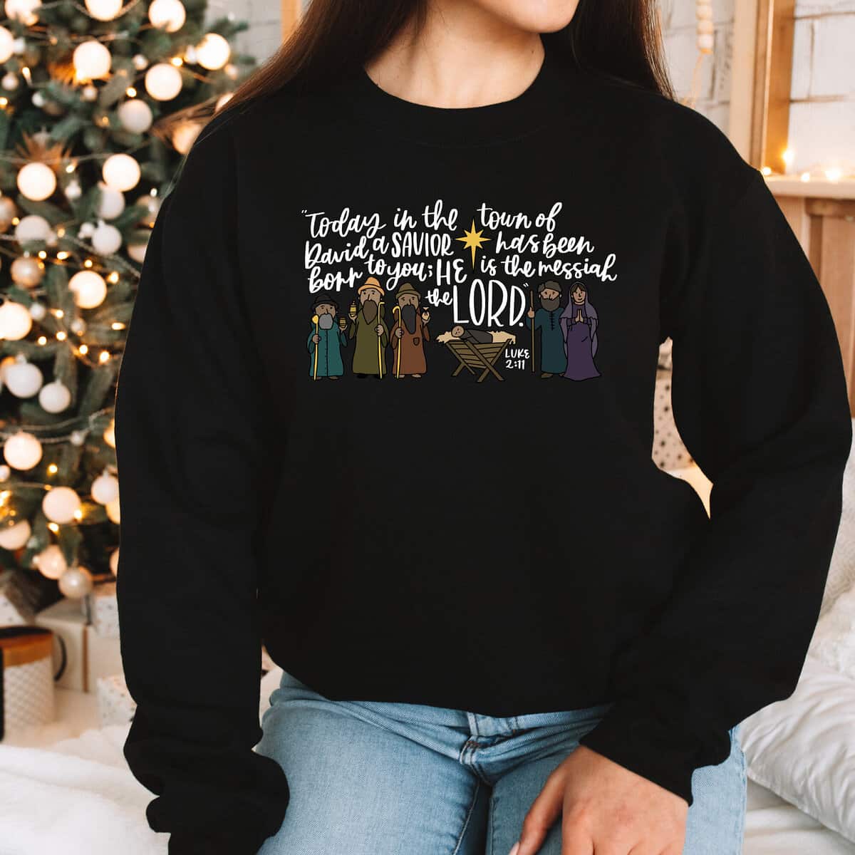 Nativity Christian True Story Christmas Holly Night Nativity Christmas T-Shirt Nativity Christian True Story Christmas Holly Night Nativity Christmas T-Shirt