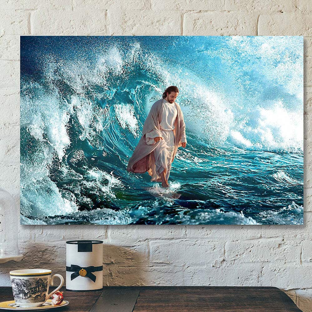 Jesus Walks On The Sea Jesus Christ Christian Canvas Wall Art Jesus Walks On The Sea Jesus Christ Christian Canvas Wall Art