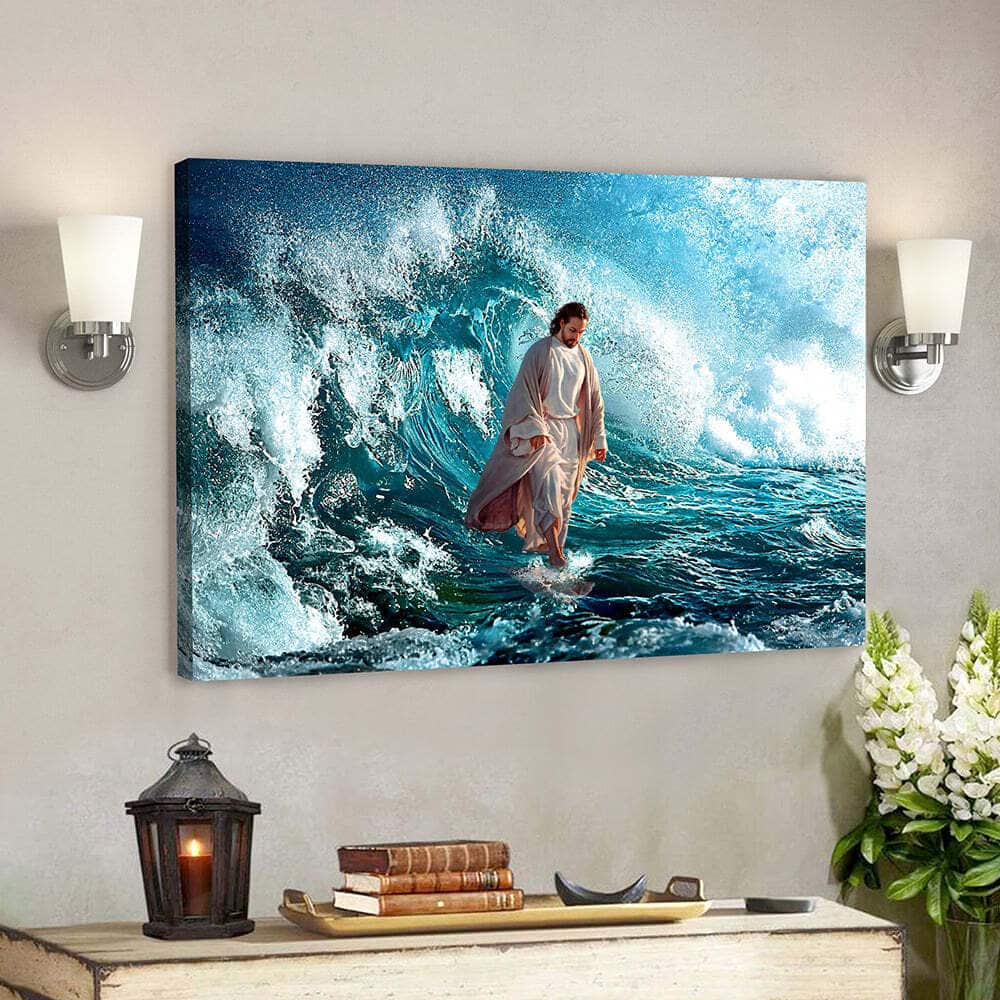 Jesus Walks On The Sea Jesus Christ Christian Canvas Wall Art Jesus Walks On The Sea Jesus Christ Christian Canvas Wall Art