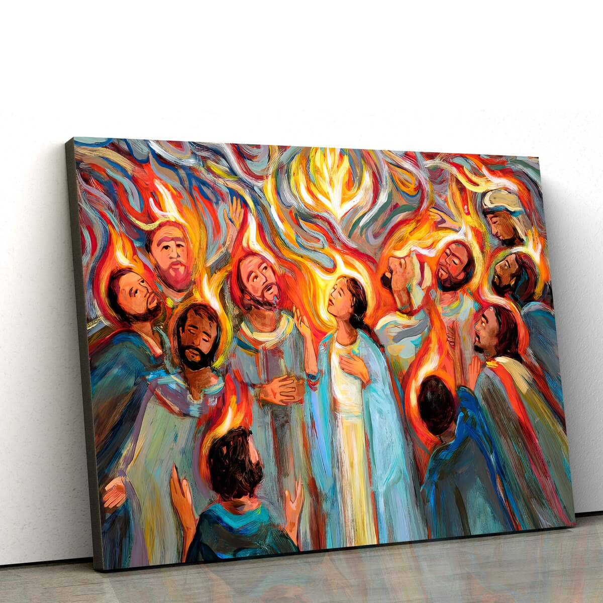Pentecost Religious Christian Canvas Wall Art Gift For Christians Pentecost Religious Christian Canvas Wall Art Gift For Christians