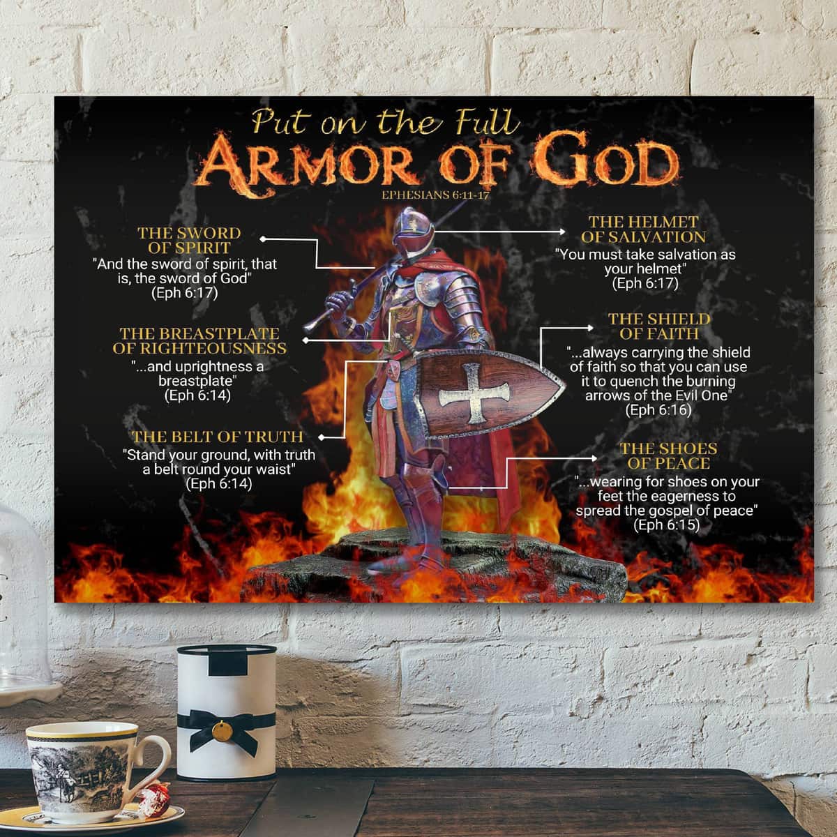 Put On The Full Armor Of God Jesus Bible Verse Scripture Canvas Wall Art Put On The Full Armor Of God Jesus Bible Verse Scripture Canvas Wall Art