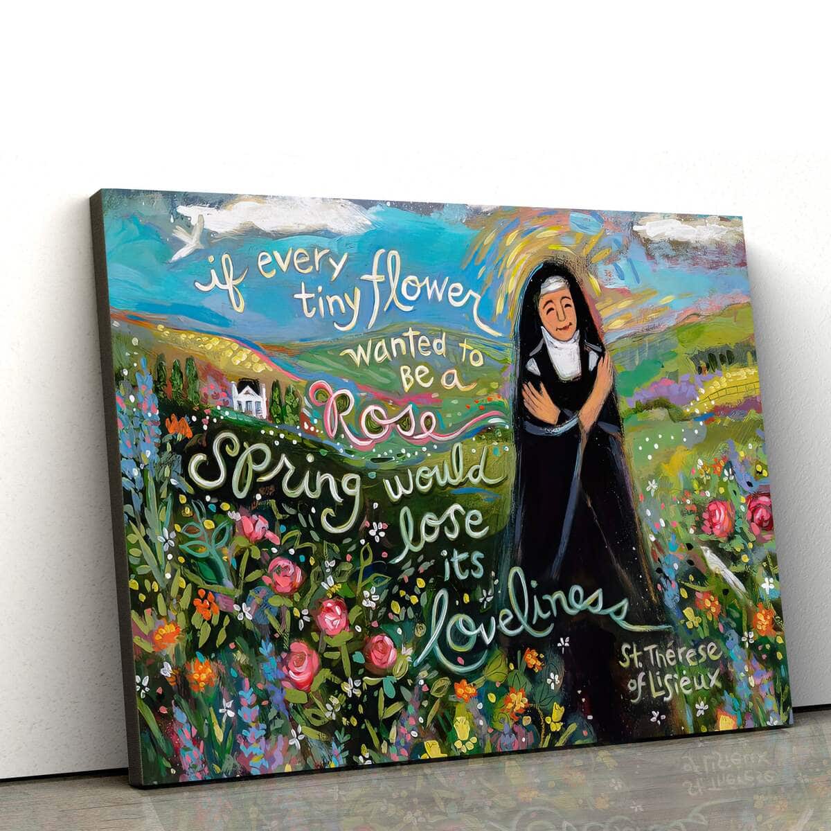 The Little Flower St Therese Of Lisieux Religious Canvas Wall Art The Little Flower St Therese Of Lisieux Religious Canvas Wall Art