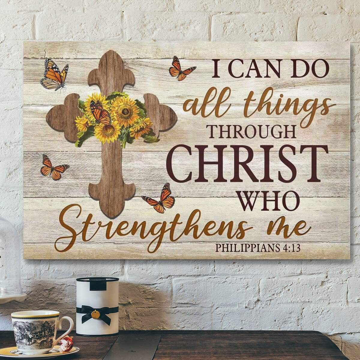 I Can Do All Things Through Christ Philippians 4:13 Canvas Wall Art I Can Do All Things Through Christ Philippians 4:13 Canvas Wall Art