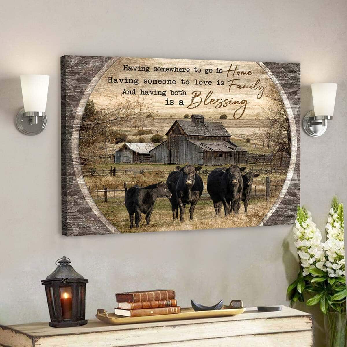 Farmhouse Having Both Is A Blessing Angus Cows Bible Verse Scripture Canvas Wall Art Farmhouse Having Both Is A Blessing Angus Cows Bible Verse Scripture Canvas Wall Art