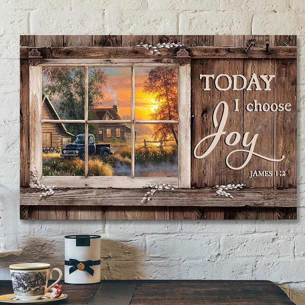 Today I Choose Day Joy James 12 Bible Verse Scripture Canvas Wall Art Today I Choose Day Joy James 12 Bible Verse Scripture Canvas Wall Art