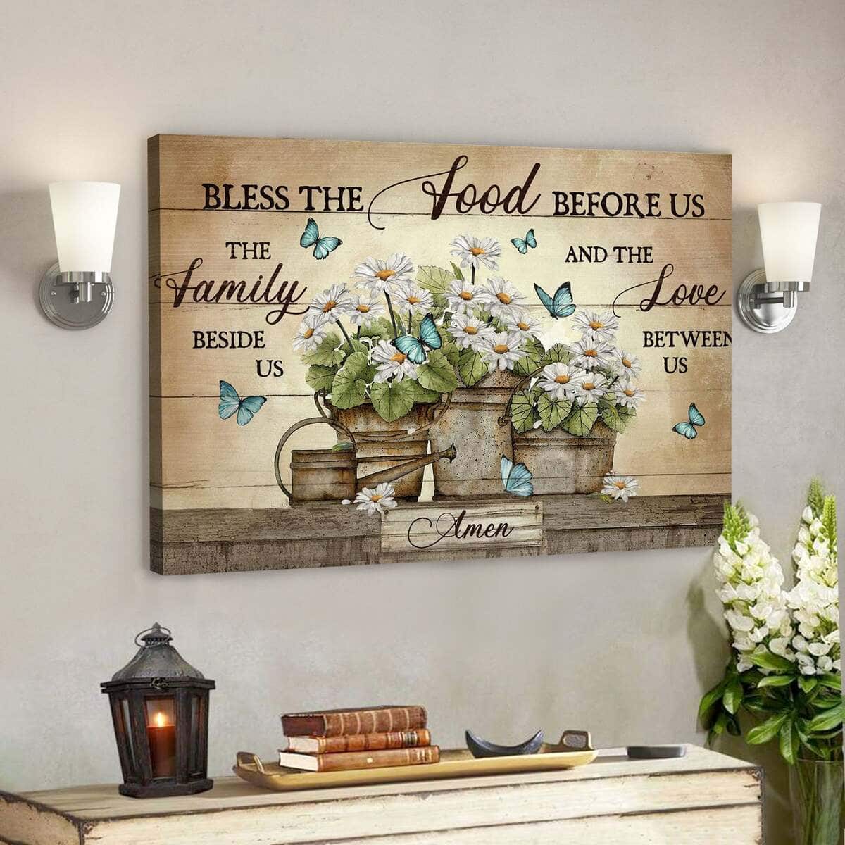 Bless The Food Before Us The Family Beside Us Bible Verse Scripture Canvas Wall Art Bless The Food Before Us The Family Beside Us Bible Verse Scripture Canvas Wall Art