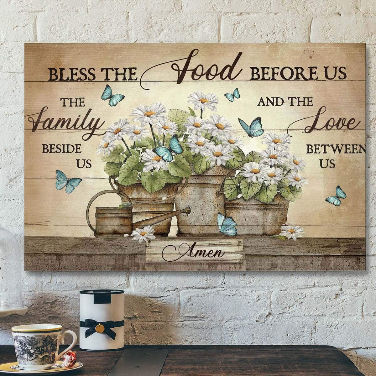 Bless The Food Before Us The Family Beside Us Bible Verse Scripture Canvas Wall Art Bless The Food Before Us The Family Beside Us Bible Verse Scripture Canvas Wall Art