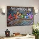 God Says You Are Amazing Butterfly Rustic Wood Background Canvas Wall Art God Says You Are Amazing Butterfly Rustic Wood Background Canvas Wall Art